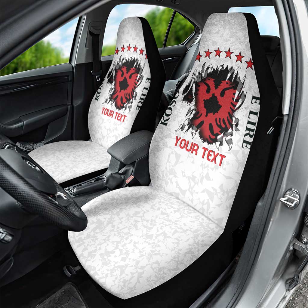 Personalized Kosova E Lire Car Seat Cover Kosova Albanian Flag - Wonder Print Shop
