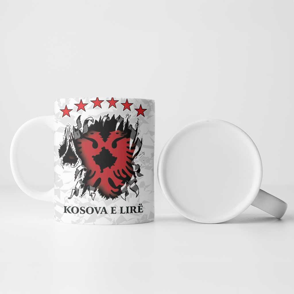 Personalized Kosova E Lire Ceramic Mug Kosova Albanian Flag - Wonder Print Shop