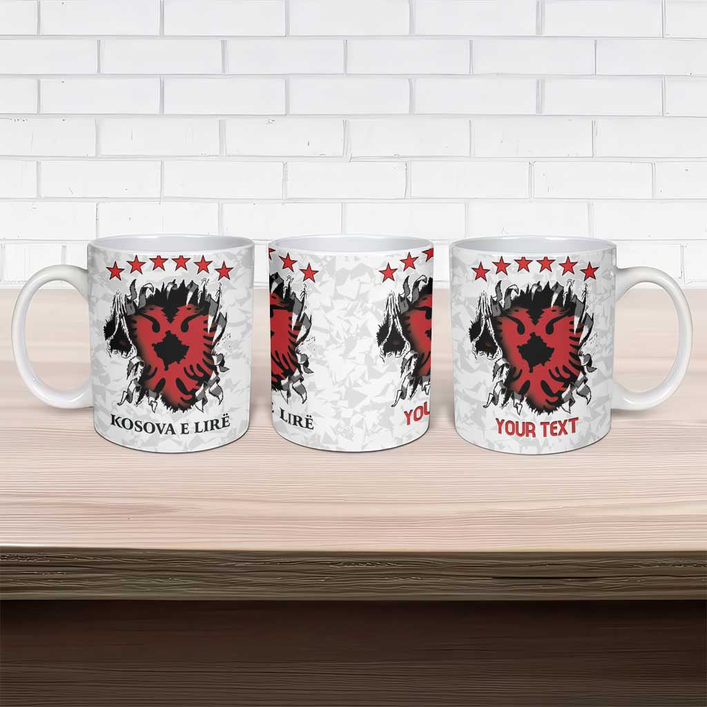 Personalized Kosova E Lire Ceramic Mug Kosova Albanian Flag - Wonder Print Shop