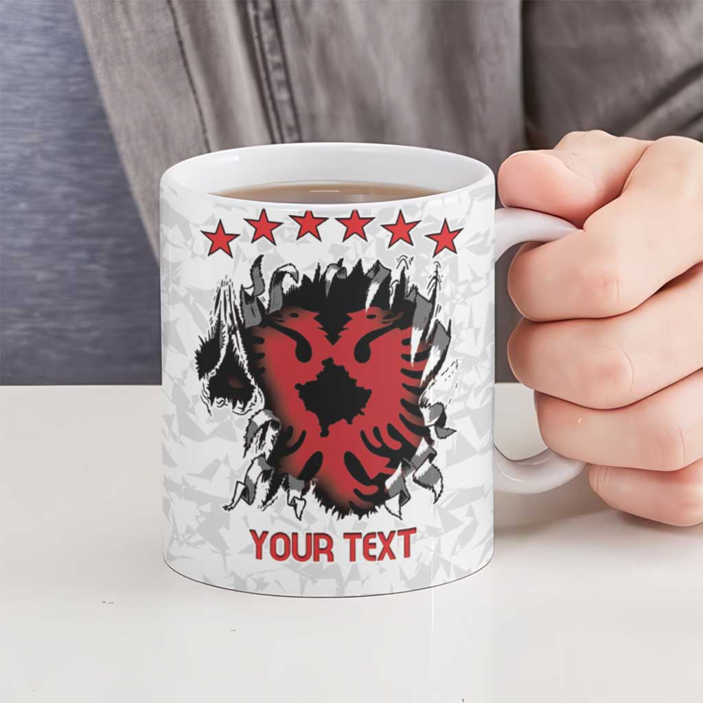Personalized Kosova E Lire Ceramic Mug Kosova Albanian Flag - Wonder Print Shop