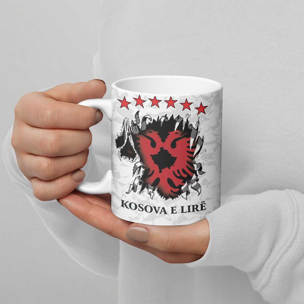 Personalized Kosova E Lire Ceramic Mug Kosova Albanian Flag - Wonder Print Shop