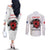 Personalized Kosova E Lire Couples Matching Off The Shoulder Long Sleeve Dress and Long Sleeve Button Shirt Kosova Albanian Flag - Wonder Print Shop