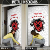 Personalized Kosova E Lire Door Cover Kosova Albanian Flag - Wonder Print Shop