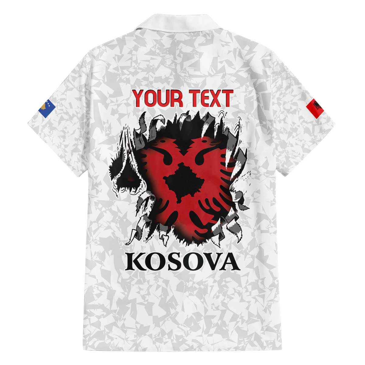 Personalized Kosova E Lire Family Matching Off The Shoulder Long Sleeve Dress and Hawaiian Shirt Kosova Albanian Flag - Wonder Print Shop
