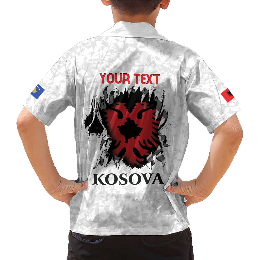 Personalized Kosova E Lire Family Matching Short Sleeve Bodycon Dress and Hawaiian Shirt Kosova Albanian Flag - Wonder Print Shop