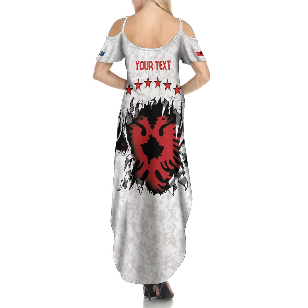 Personalized Kosova E Lire Family Matching Summer Maxi Dress and Hawaiian Shirt Kosova Albanian Flag - Wonder Print Shop