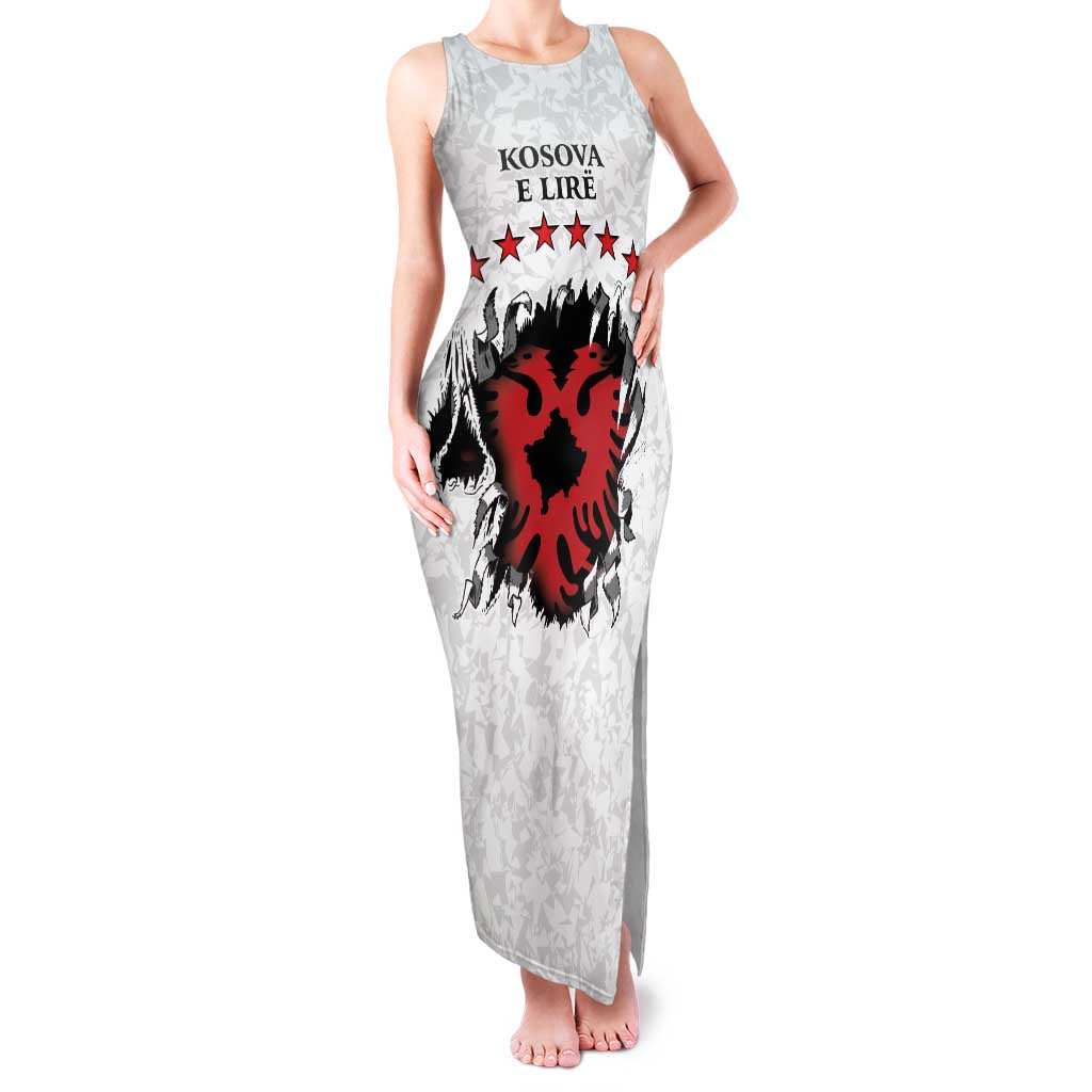 Personalized Kosova E Lire Family Matching Tank Maxi Dress and Hawaiian Shirt Kosova Albanian Flag - Wonder Print Shop