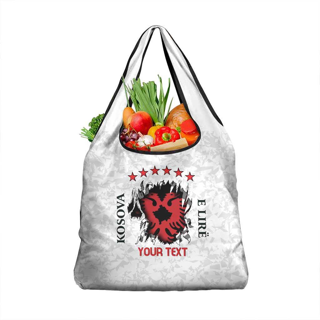 Personalized Kosova E Lire Grocery Bag Kosova Albanian Flag - Wonder Print Shop