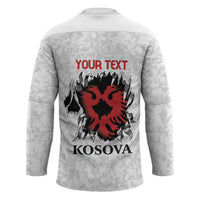 Personalized Kosova E Lire Hockey Jersey Kosova Albanian Flag - Wonder Print Shop