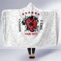 Personalized Kosova E Lire Hooded Blanket Kosova Albanian Flag - Wonder Print Shop