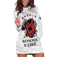 Personalized Kosova E Lire Hoodie Dress Kosova Albanian Flag - Wonder Print Shop