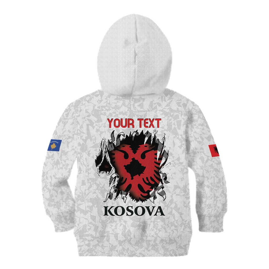 Personalized Kosova E Lire Kid Hoodie Kosova Albanian Flag - Wonder Print Shop