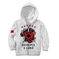 Personalized Kosova E Lire Kid Hoodie Kosova Albanian Flag - Wonder Print Shop