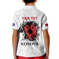 Personalized Kosova E Lire Kid Polo Shirt Kosova Albanian Flag - Wonder Print Shop