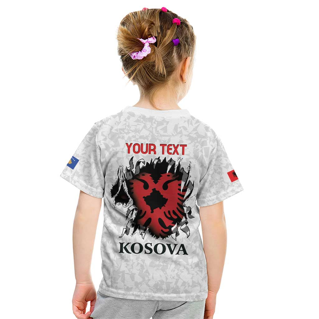 Personalized Kosova E Lire Kid T Shirt Kosova Albanian Flag - Wonder Print Shop