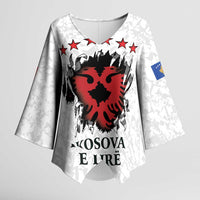 Personalized Kosova E Lire Kimono Sleeve Blouse Kosova Albanian Flag - Wonder Print Shop