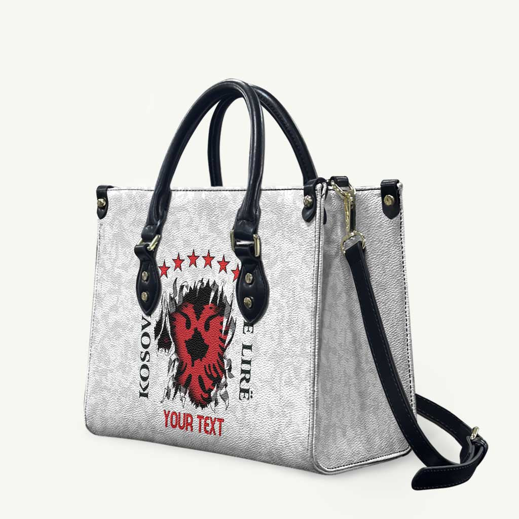 Personalized Kosova E Lire Leather Bag Kosova Albanian Flag - Wonder Print Shop