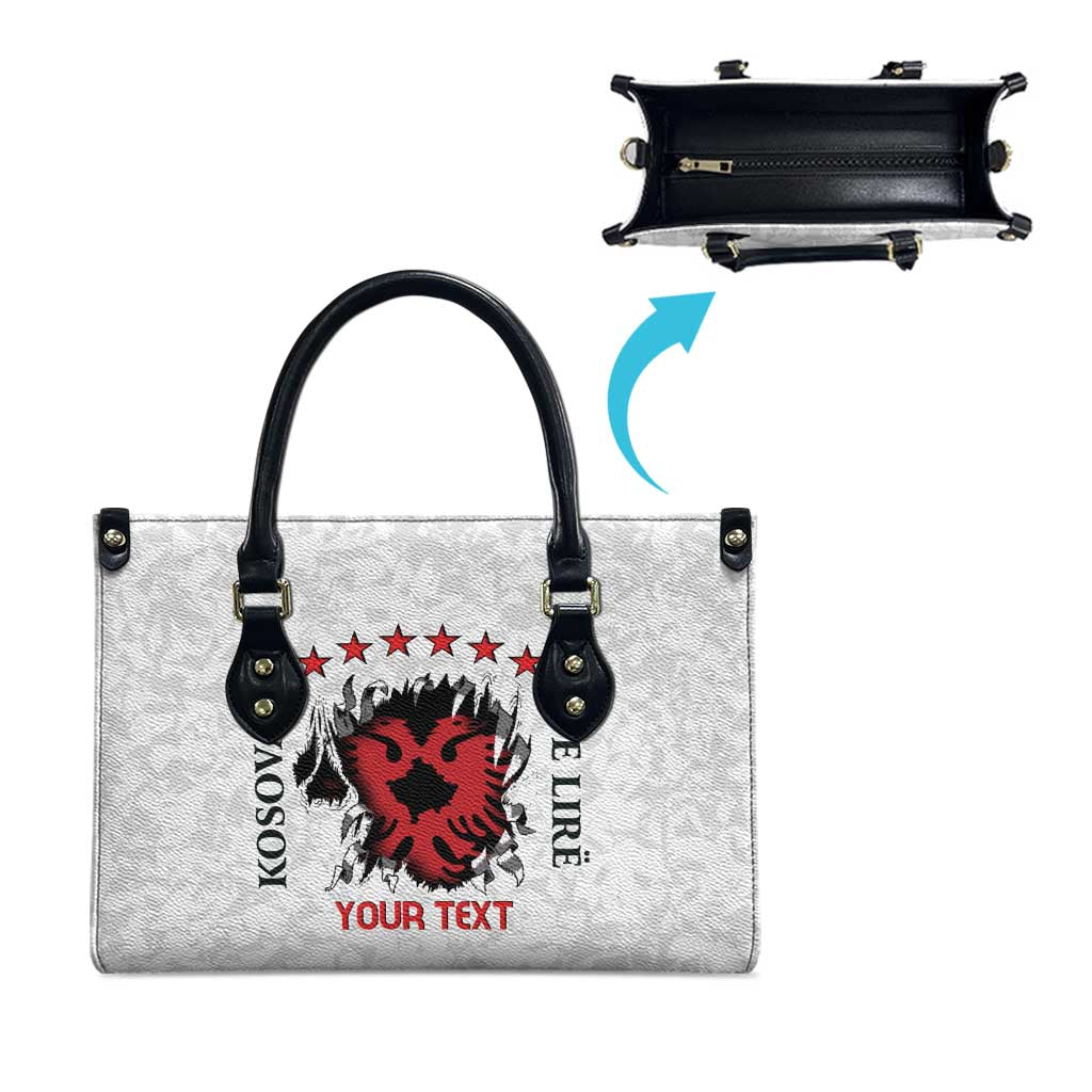 Personalized Kosova E Lire Leather Bag Kosova Albanian Flag - Wonder Print Shop