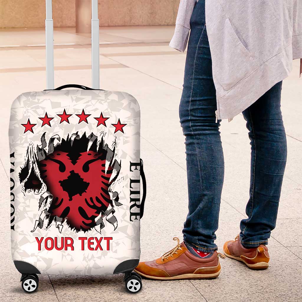 Personalized Kosova E Lire Luggage Cover Kosova Albanian Flag - Wonder Print Shop