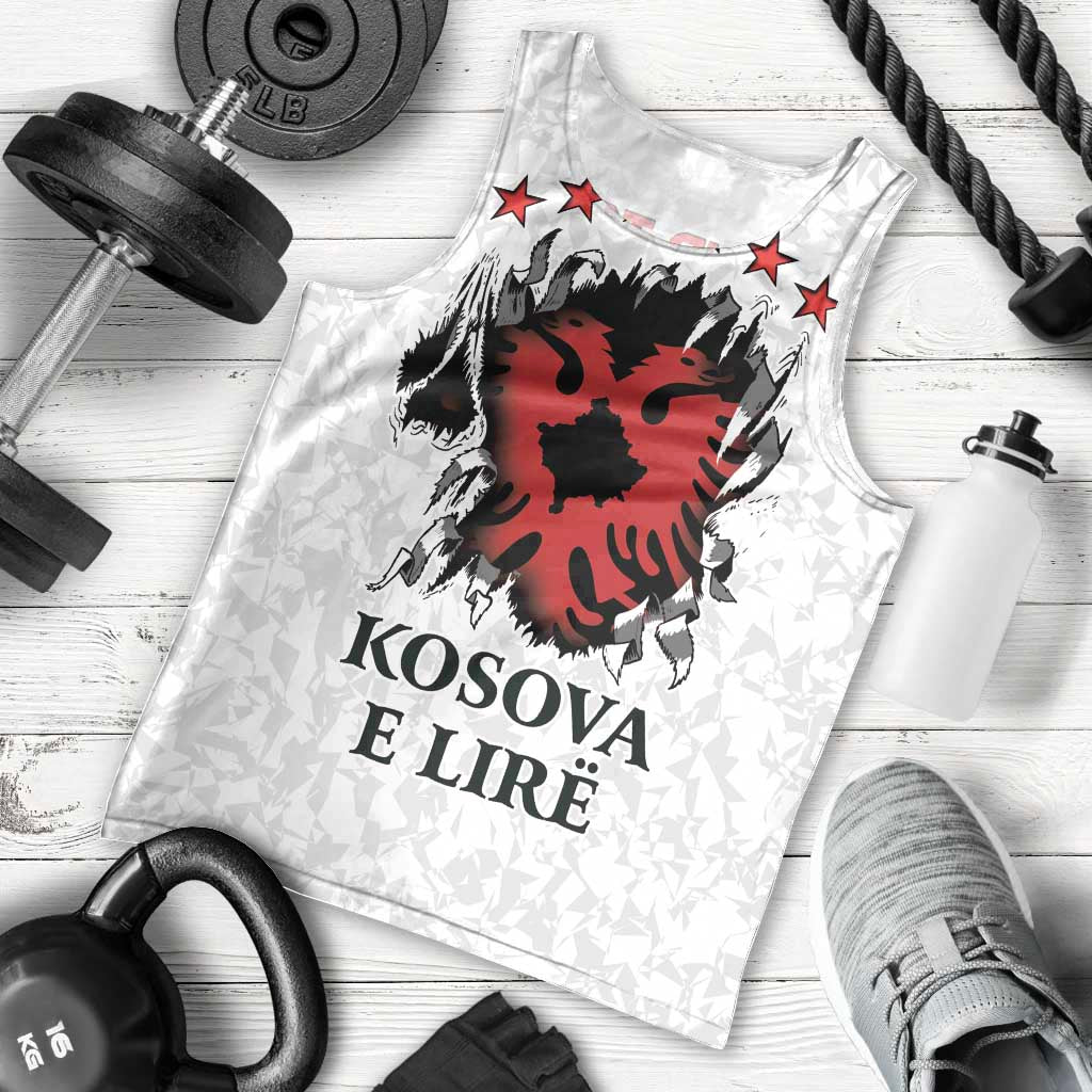 Personalized Kosova E Lire Men Tank Top Kosova Albanian Flag - Wonder Print Shop