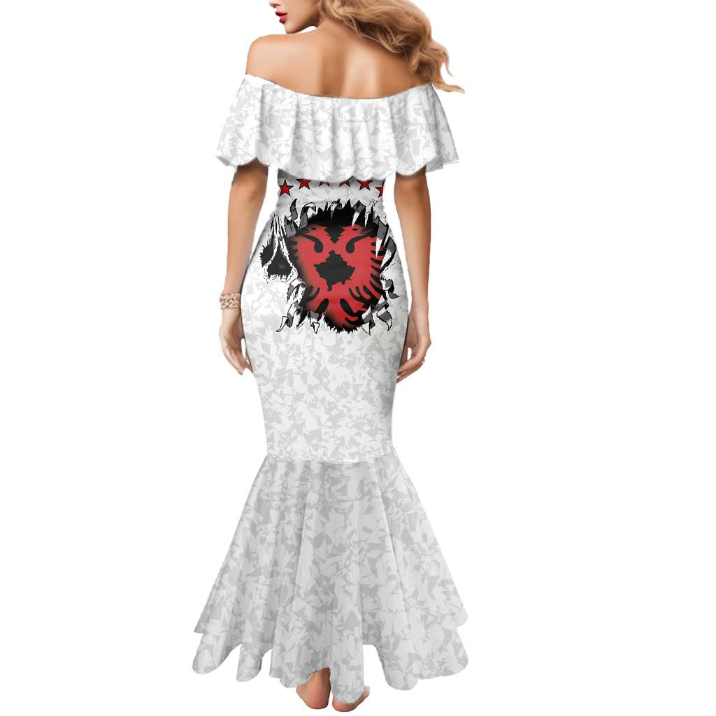 Personalized Kosova E Lire Mermaid Dress Kosova Albanian Flag - Wonder Print Shop