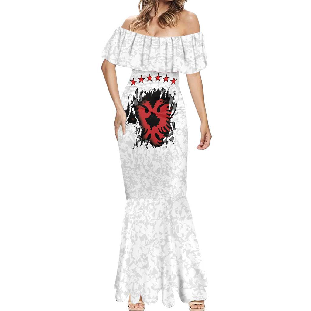 Personalized Kosova E Lire Mermaid Dress Kosova Albanian Flag - Wonder Print Shop
