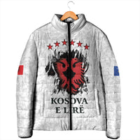 Personalized Kosova E Lire Padded Jacket Kosova Albanian Flag - Wonder Print Shop