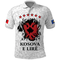 Personalized Kosova E Lire Polo Shirt Kosova Albanian Flag - Wonder Print Shop