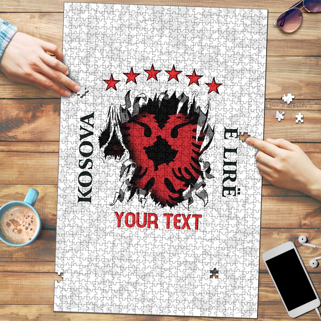 Personalized Kosova E Lire Puzzle Kosova Albanian Flag - Wonder Print Shop