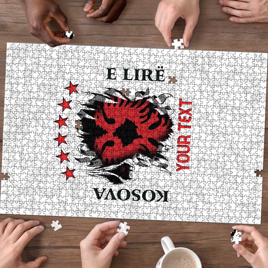 Personalized Kosova E Lire Puzzle Kosova Albanian Flag - Wonder Print Shop