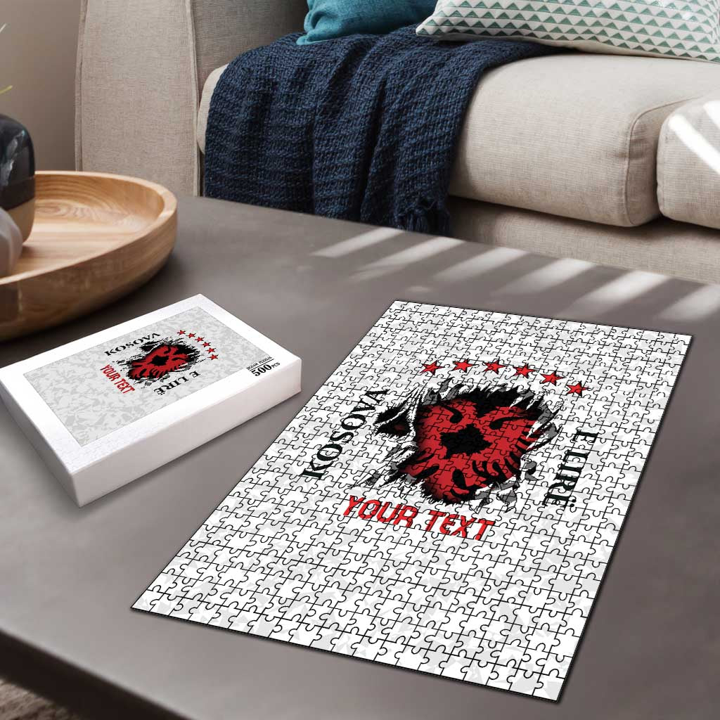 Personalized Kosova E Lire Puzzle Kosova Albanian Flag - Wonder Print Shop