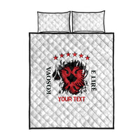 Personalized Kosova E Lire Quilt Bed Set Kosova Albanian Flag - Wonder Print Shop