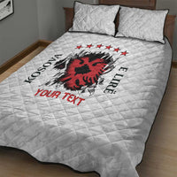 Personalized Kosova E Lire Quilt Bed Set Kosova Albanian Flag - Wonder Print Shop