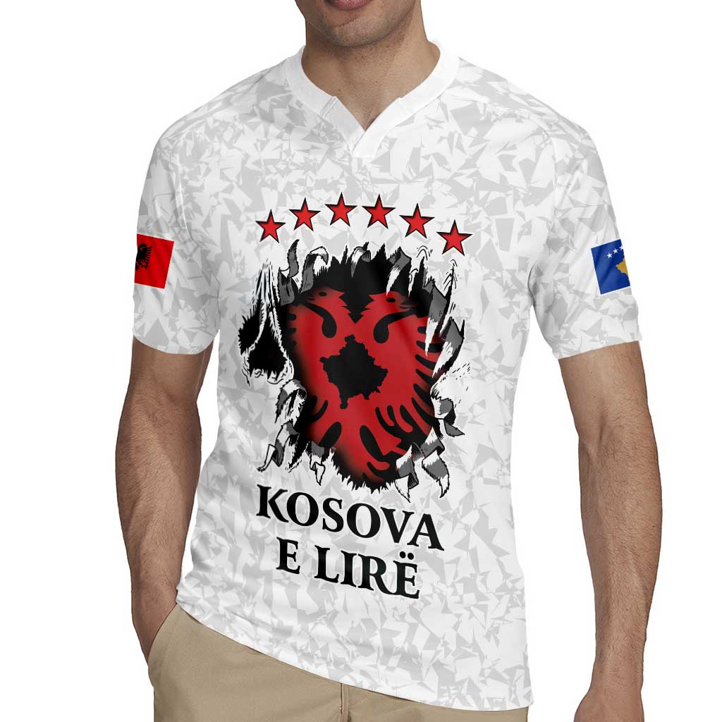Personalized Kosova E Lire Rugby Jersey Kosova Albanian Flag - Wonder Print Shop