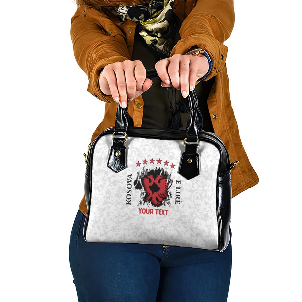 Personalized Kosova E Lire Shoulder Handbag Kosova Albanian Flag - Wonder Print Shop