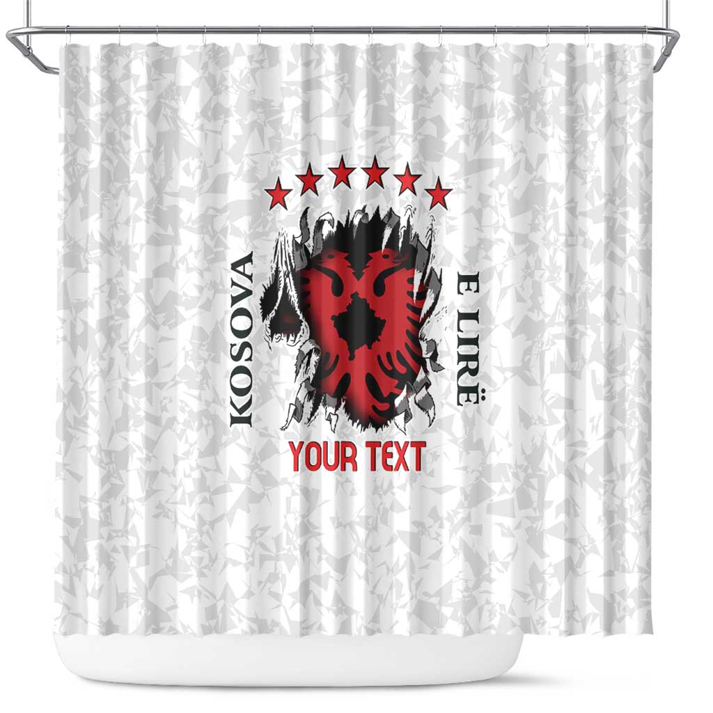 Personalized Kosova E Lire Shower Curtain Kosova Albanian Flag - Wonder Print Shop