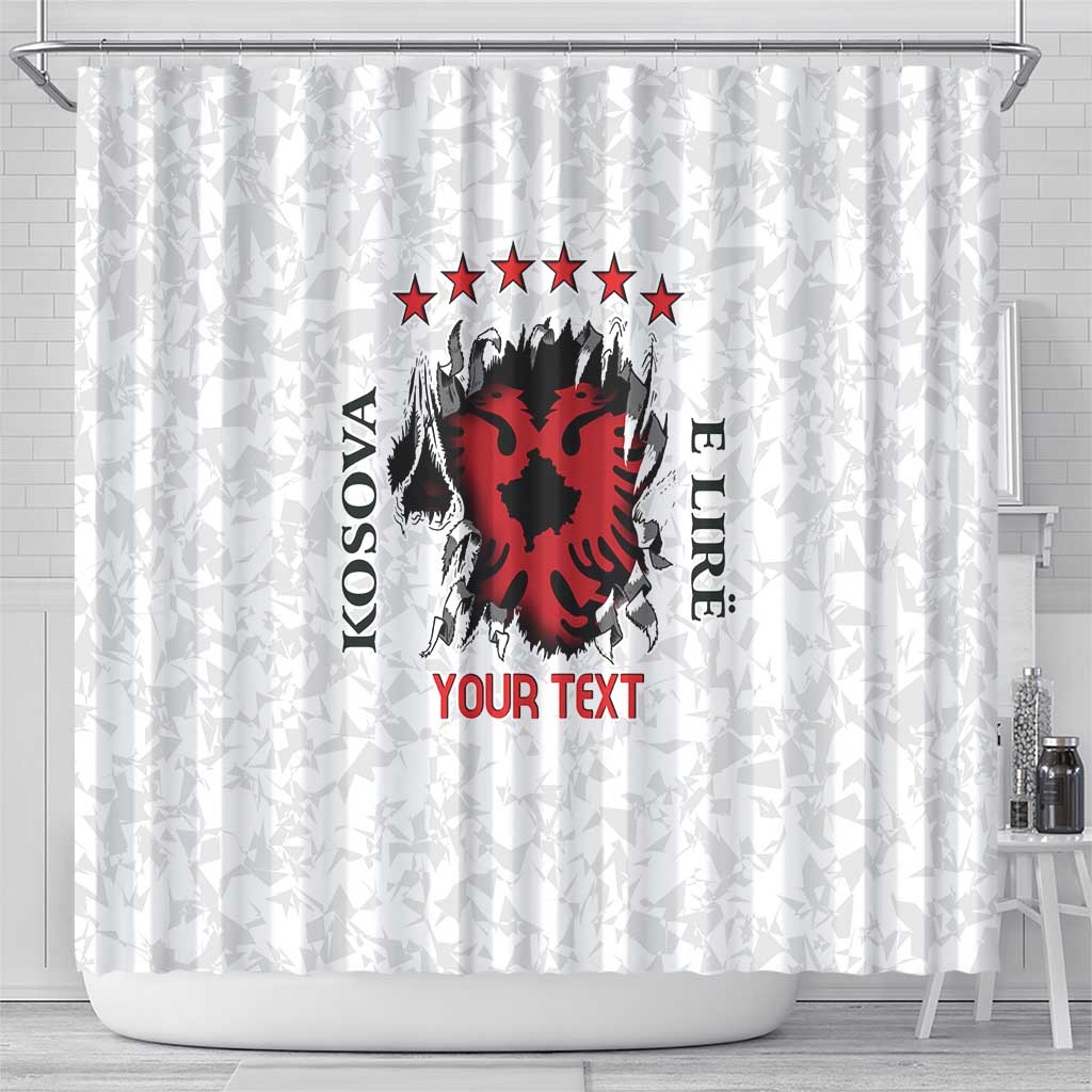 Personalized Kosova E Lire Shower Curtain Kosova Albanian Flag - Wonder Print Shop