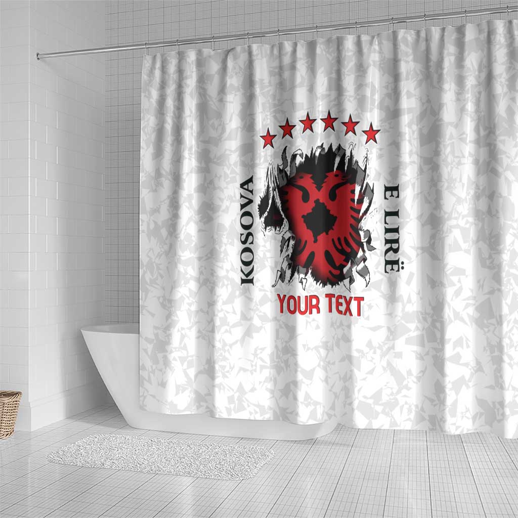 Personalized Kosova E Lire Shower Curtain Kosova Albanian Flag - Wonder Print Shop