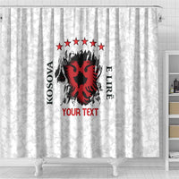 Personalized Kosova E Lire Shower Curtain Kosova Albanian Flag - Wonder Print Shop