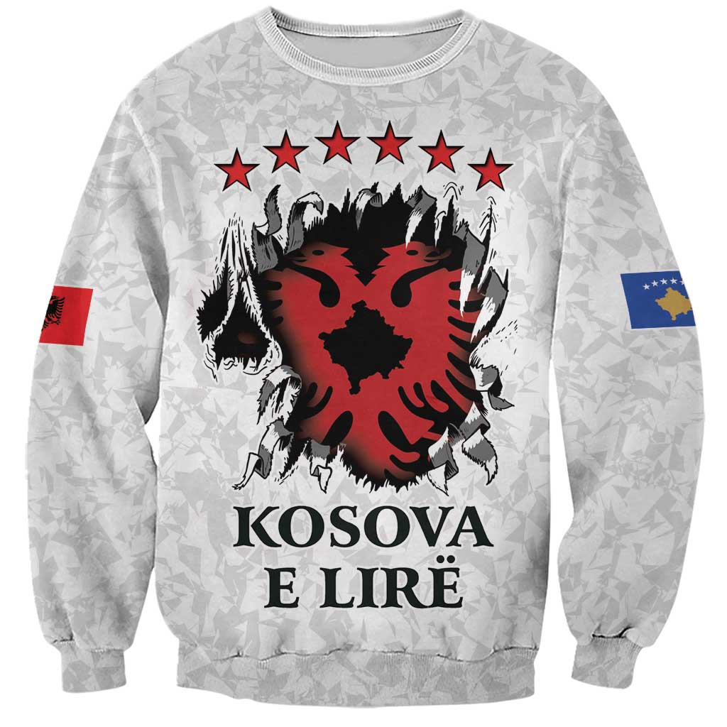 Personalized Kosova E Lire Sweatshirt Kosova Albanian Flag - Wonder Print Shop