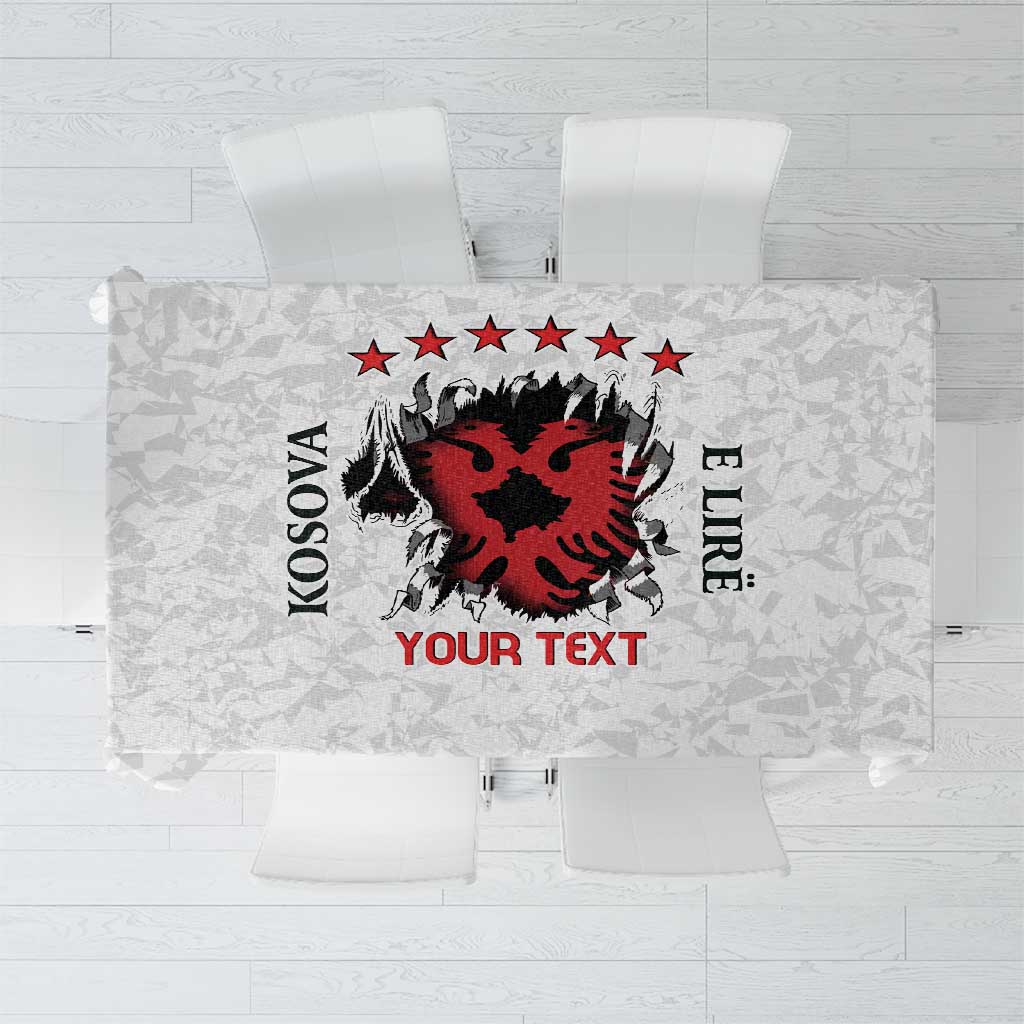 Personalized Kosova E Lire Tablecloth Kosova Albanian Flag - Wonder Print Shop