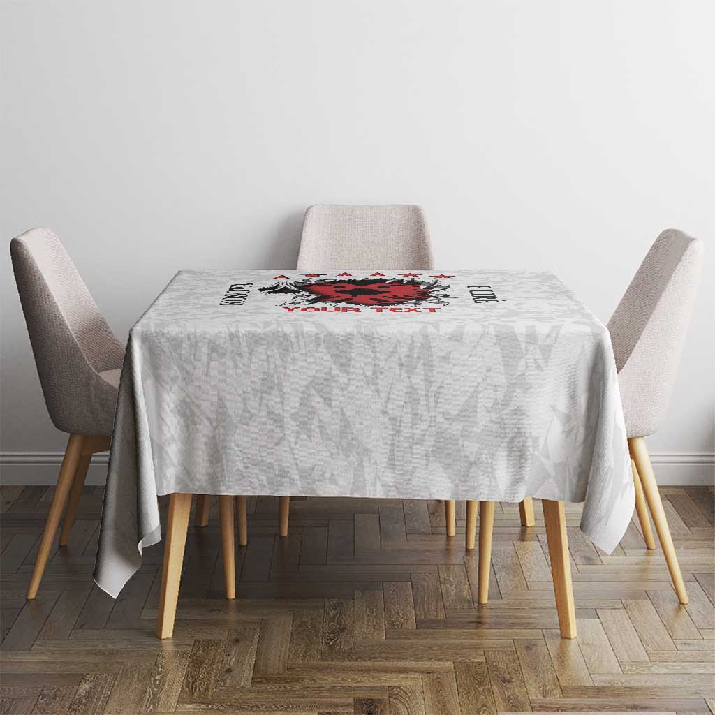 Personalized Kosova E Lire Tablecloth Kosova Albanian Flag - Wonder Print Shop