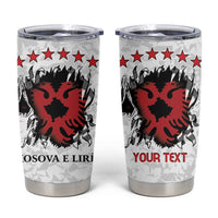 Personalized Kosova E Lire Tumbler Cup Kosova Albanian Flag - Wonder Print Shop