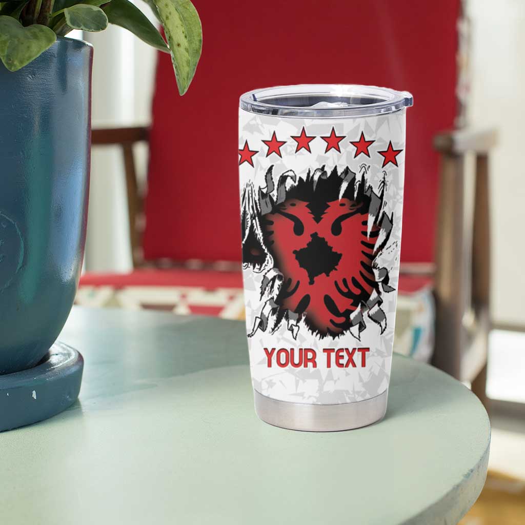 Personalized Kosova E Lire Tumbler Cup Kosova Albanian Flag - Wonder Print Shop