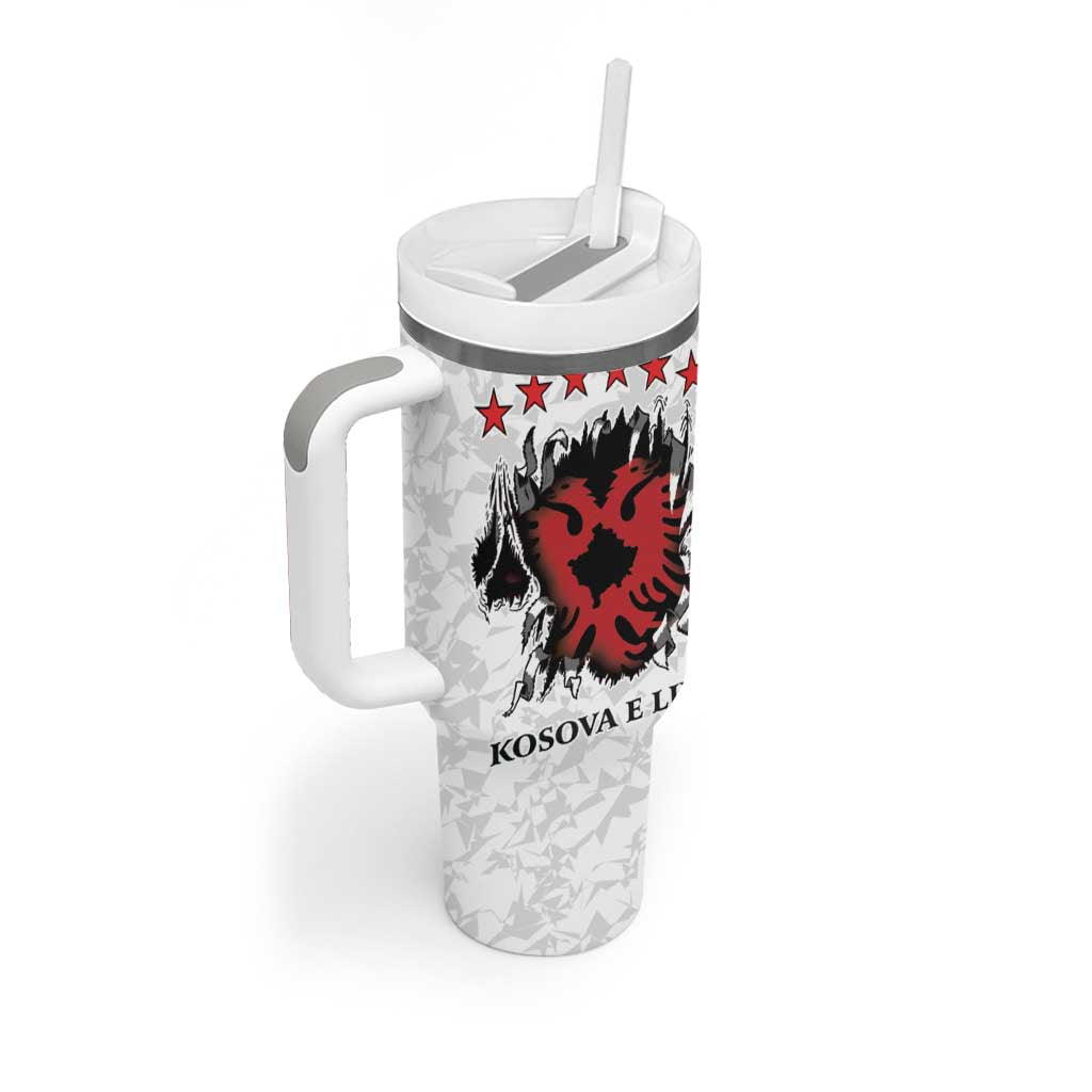 Personalized Kosova E Lire Tumbler With Handle Kosova Albanian Flag - Wonder Print Shop