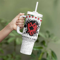 Personalized Kosova E Lire Tumbler With Handle Kosova Albanian Flag - Wonder Print Shop