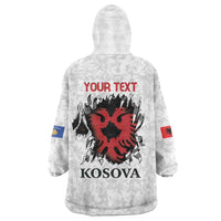 Personalized Kosova E Lire Wearable Blanket Hoodie Kosova Albanian Flag - Wonder Print Shop