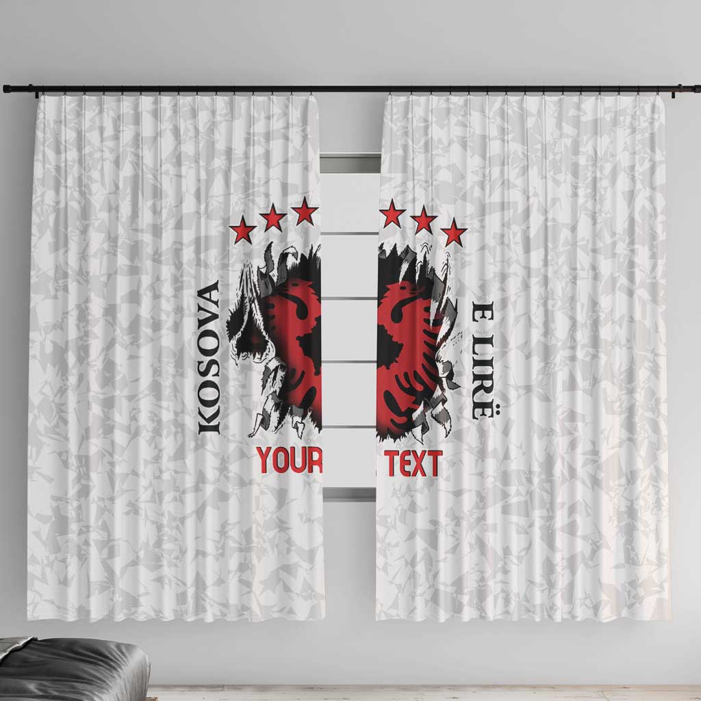 Personalized Kosova E Lire Window Curtain Kosova Albanian Flag - Wonder Print Shop