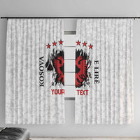 Personalized Kosova E Lire Window Curtain Kosova Albanian Flag - Wonder Print Shop