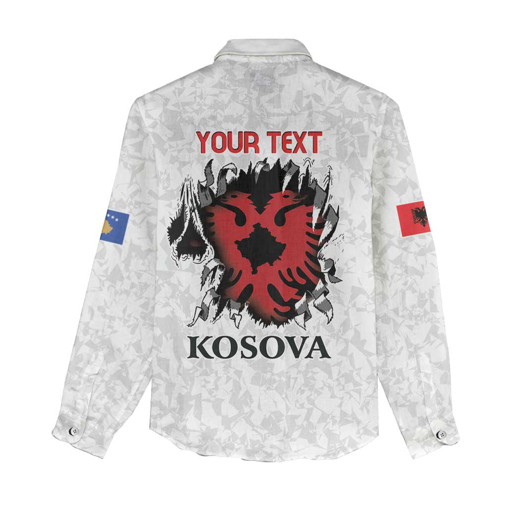Personalized Kosova E Lire Women Casual Shirt Kosova Albanian Flag - Wonder Print Shop